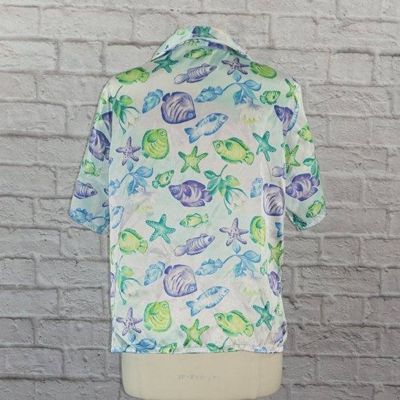 Vintage 90s Victoria's Secret Fish Shell Night Shirt Large - Picture 2 of 6